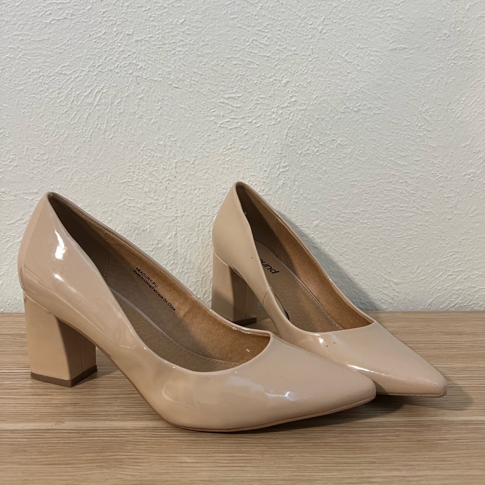 Abound Nude Patent Block Heels